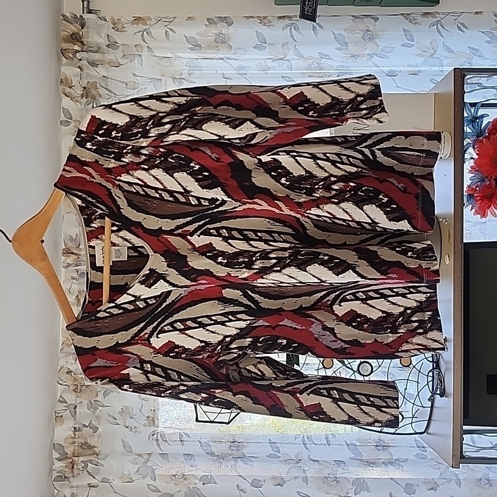 CHICO'S / 1 (S) 8  / Brown, Tan, Burgundy, Black and Cream